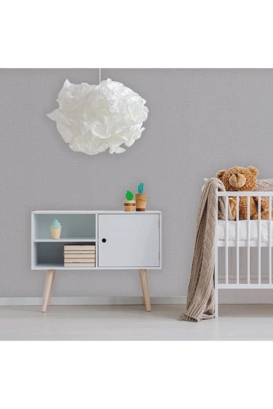 Adawall Keten Kumaş Dokulu Duvar Kağıdı - Gri, Açık, Adakids 8943-3 ürün görseli