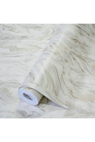 Adawall Octagon 1201-1 Modern Mermer Duvar Kağıdı (bej) - Resim 3