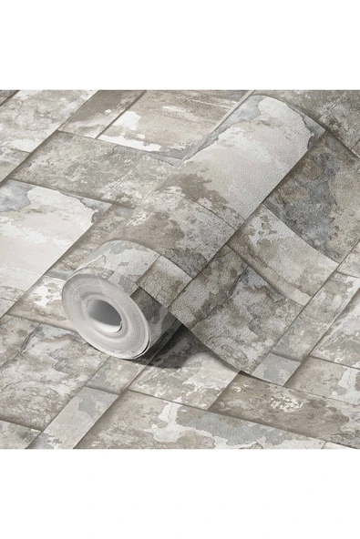 Adawall Roka 23106-2 Doğal Taş Desenli Düz Sade Duvar Kağıdı - 3