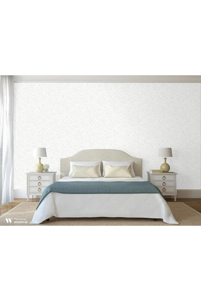 Adawall Seven 7812-1 Beyaz Yaprak Desenli Duvar Kağıdı 16,50 M2 - 3