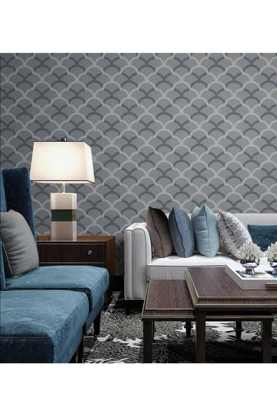 Adawall Seven Basit Dalgalar Desenli Duvar Kağıdı (16,5m2) - 1
