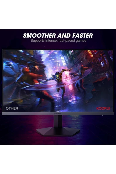 Koorui 24 İnç Oyun Monitörü, 165Hz, 1080p, 1ms, IPS, FreeSync, (FHD 1920x1080, DisplayPort) 24E3 - 5