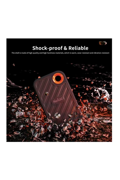 Netac ZX20 1TB Taşınabilir SSD NT01ZX20-001T-32BL 2000MB/1800MB/s' USB 3.2 Gen 2 Type-C - 3