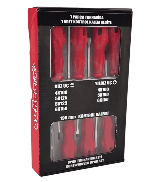 RAYNO 7 PARÇA TORNAVİDA SETİ (KONTROL KALEMİ HEDİYE) - 4
