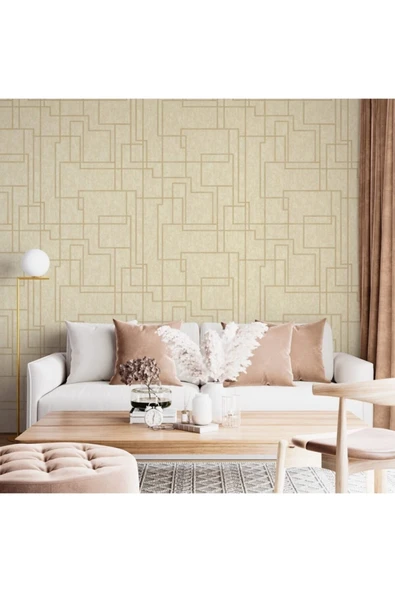 Adawall Octagon 1202-2 Geometrik Duvar Kağıdı (bej) ürün görseli