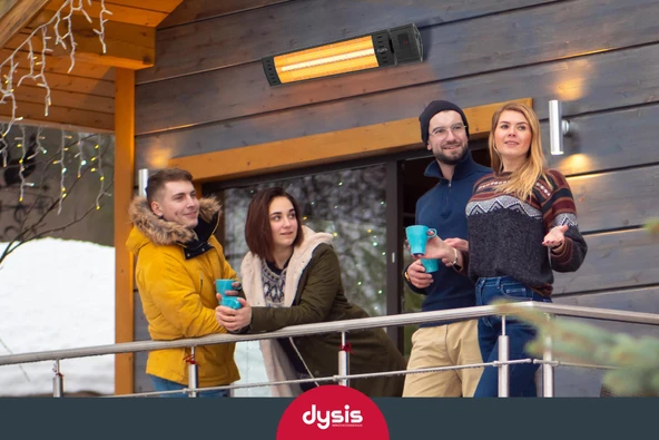 Art Plus Karbon Serisi IP65 Suya-Toza Dayanıklı 2300 W Siyah Uzaktan Kumandalı İç/Dış Mekan Isıtıcı - Resim 5