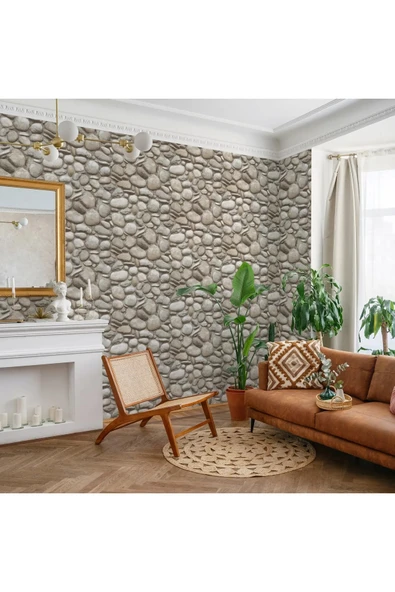 Adawall ROKA 23113-1 Modern Çakıl Taşları Desenli Duvar Kağıdı 16,5m2 - 1
