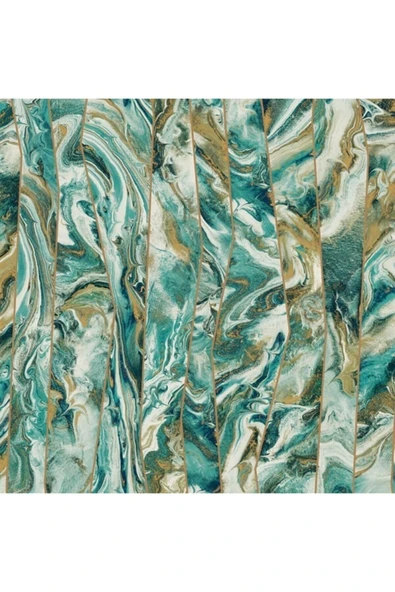 Adawall Octagon 1201-4 Modern Mermer Duvar Kağıdı (mavi) - Resim 4
