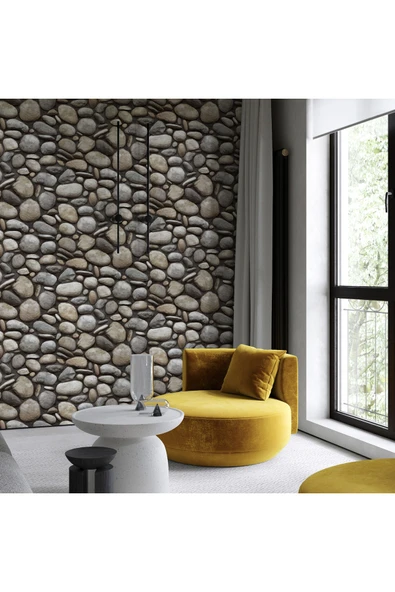 Adawall Roka 23113-3 Doğal Taş Desenli Düz Sade Duvar Kağıdı - 2