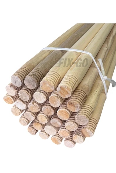 120 cm Vidalı Gürgen Fırça Sapı – 30 Adet - 1