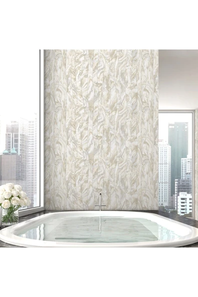 Adawall Octagon 1201-1 Modern Mermer Duvar Kağıdı (bej) - Resim 2