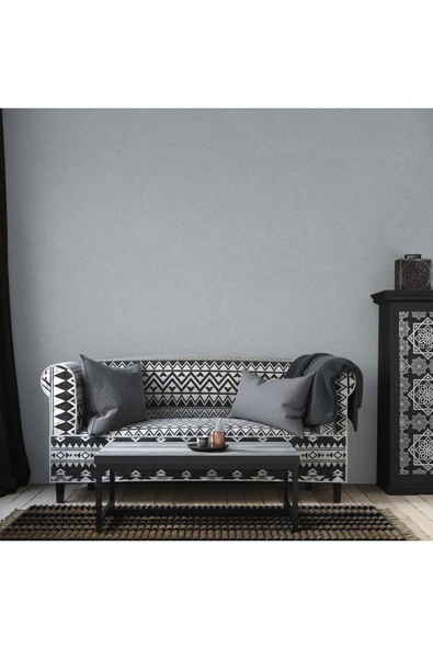 Adawall Dante Seri Düz Desenli Duvar Kağıtı 1404-4 : Gri - 1