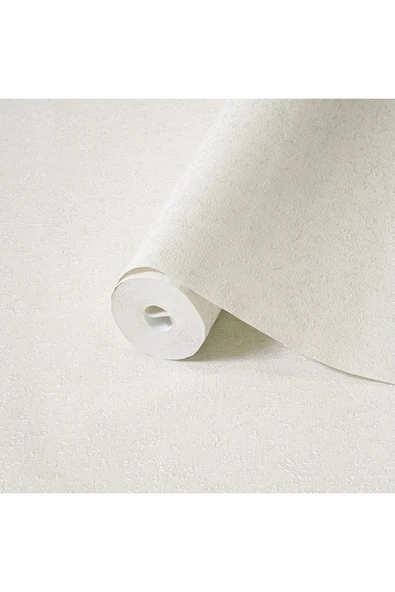 Adawall Dante 1410-1 Klasik Düz Desen Duvar Kağıdı (beyaz) - Resim 2