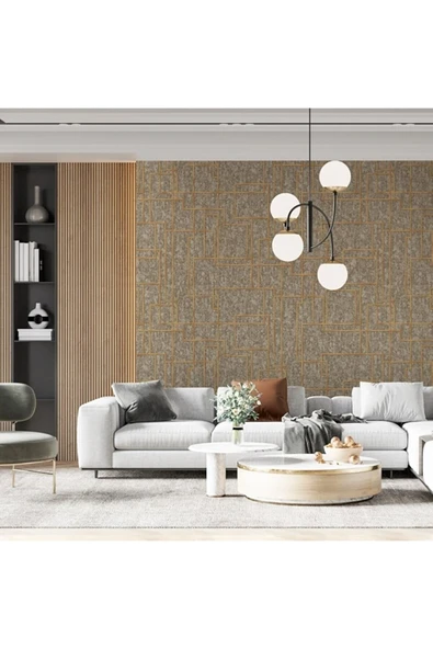 Adawall Octagon 1202-4 Geometrik Duvar Kağıdı (kahverengi) ürün görseli