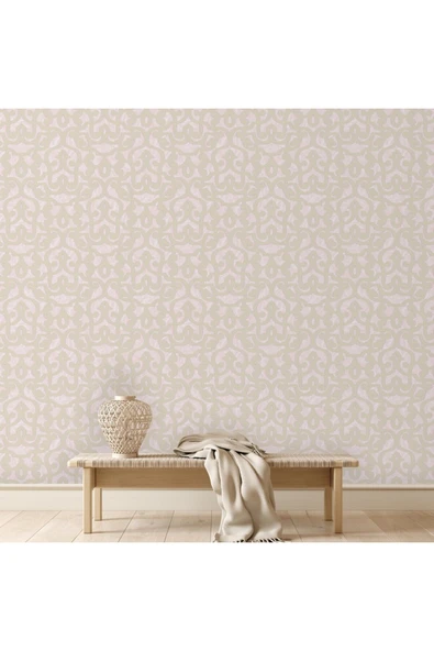 Adawall Cesur Neoklasik Şam Süsleme ile Duvar Kağıdı, Açık, Pembe, 16,5 M2 - Seven 7810-3 ürün görseli