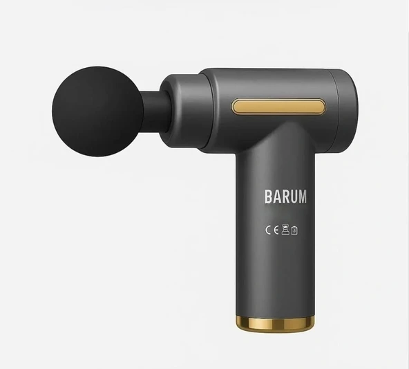 Darbeli Titreşimli Şarjlı Masaj Tabancası Masaj Aleti Siyah Renk - 2