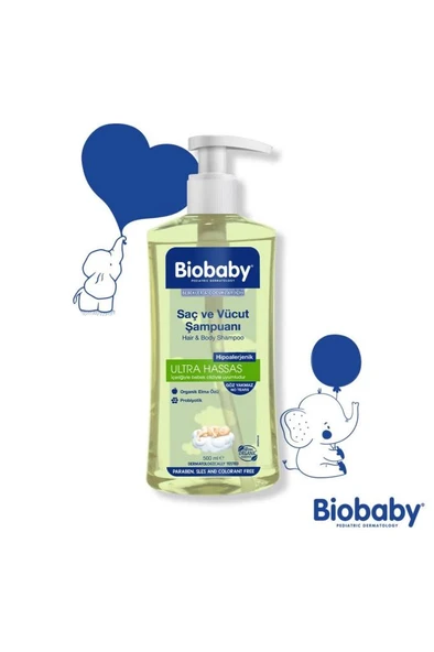 Biobaby Ultra Hassas Saç Ve Vücut Şampuanı 500 ml Prebiyotik Alman Papatyası - Organik Içerik - 4