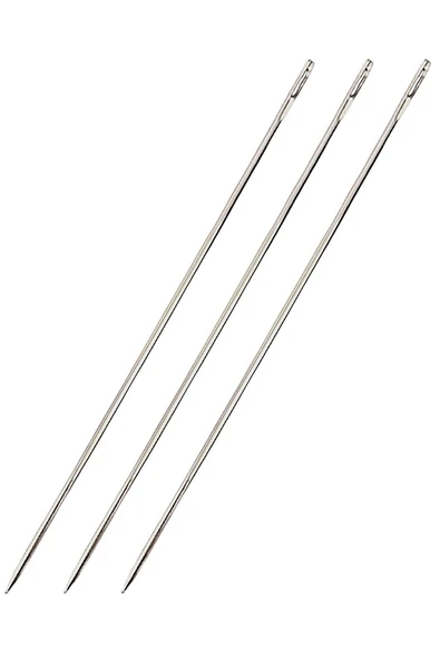 4 No 1,3 mm 15 Cm Uzun 3 Adet Çuvaldız Saraç El Dikiş İğnesi - 2