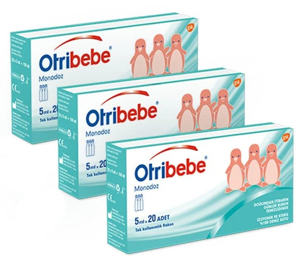 Otribebe Monodoz Serum Fizyolojik Damla 20x5ml | 3 Adet - 1