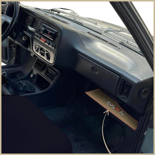 Tofaş Şahin Doğan Kartal Torpido Alt Sehpa Koruma Halısı / Tofaş Bej Renk Torpido Alt Kaplama Örtüsü - Resim 4