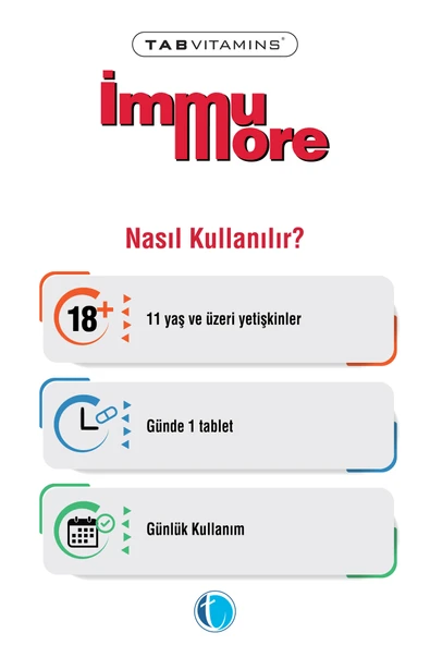 Tabvitamins İmmumore 30 Tablet - Resim 3
