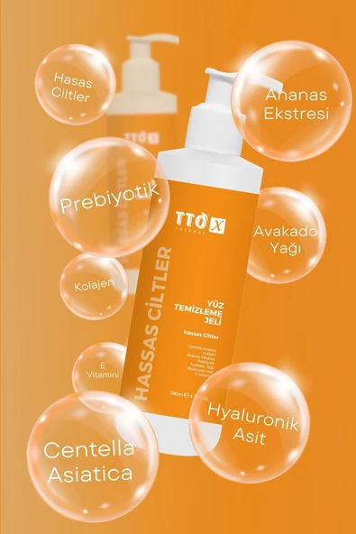 Tto X Yüz Temizleme Jeli Hassas Ciltler 200 ml - Resim 3