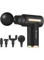 Darbeli Titreşimli Şarjlı Masaj Tabancası Masaj Aleti Siyah Renk