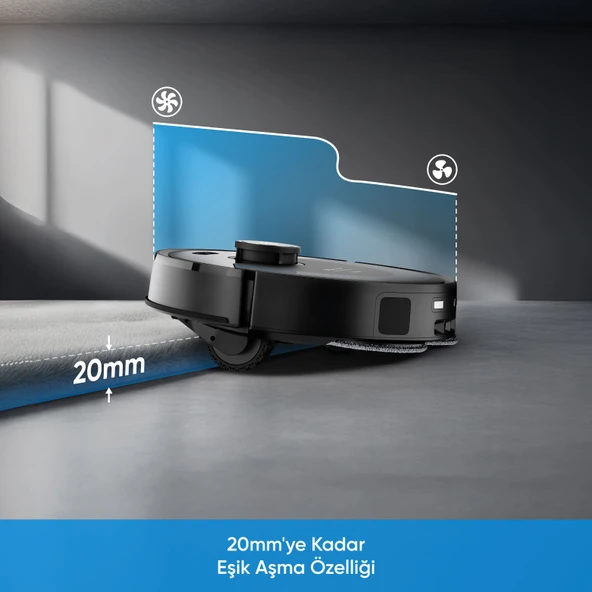 Şımart katya U Akıllı Robot Süpürge 10000Pa Yüksek Emiş Gücü, Otomatik Mop Yıkama ve Kurutma - 10