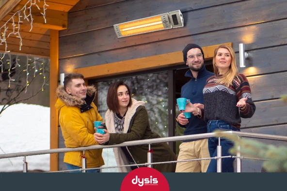 Art Plus Karbon Serisi IP65 Suya-Toza Dayanıklı 2300 W Bej Uzaktan Kumandalı Dış Mekan Isıtıcı - 5
