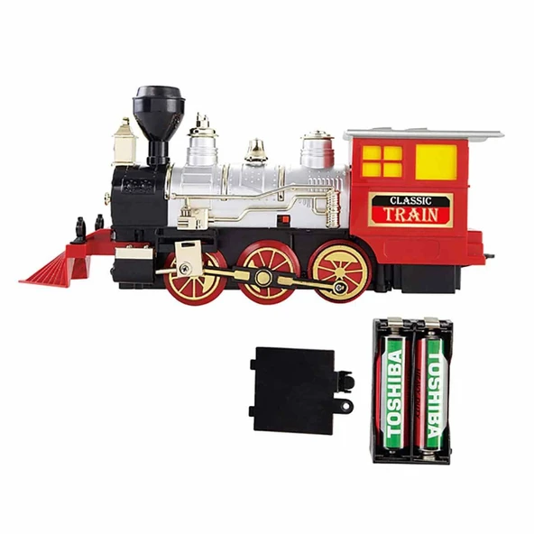 01551 Sunman, Sesli ve Işıklı Klasik Tren Seti 16 Parça - Resim 4