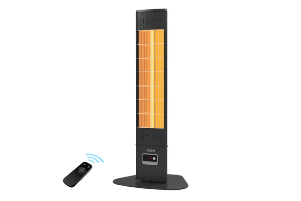 Single X Karbon Serisi IP65 Suya-Toza Dayanıklı 2300 W Siyah Uzaktan Kumandalı Dış Mekan Isıtıcı - 2