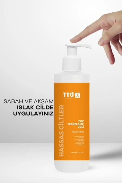 Tto X Yüz Temizleme Jeli Hassas Ciltler 200 ml - Resim 5