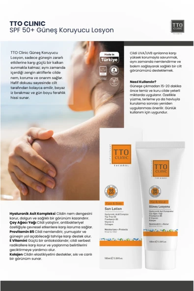 Tto 3’lü Hediyeli Güneş Bakım Seti Spf 50 Güneş Kremi Stick Güneş Sonrası Losyon - Resim 4