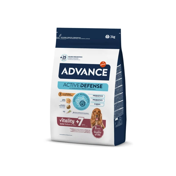 Advance Medium Senior Yaşlı Yetişkin Köpek Maması 3 kg ürün görseli