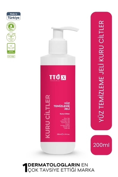 Tto X Yüz Temizleme Jeli Kuru Ciltler 200 ml