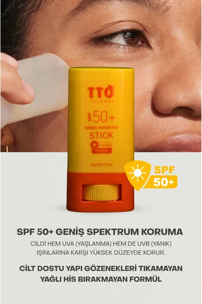 Tto Güneş Koruyucu Stick 50spf Uva Uvb Koruma - Resim 2
