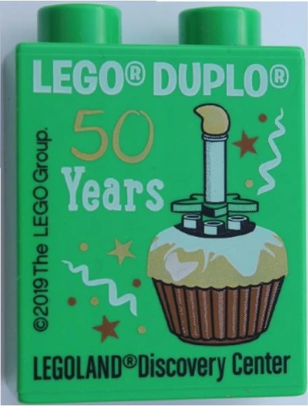 Legoland Discovery Centre 2019 50 Years Cupcake Pattern Duplo Brick 1x2x2 ürün görseli