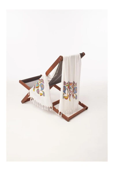 Varol Baskılı Bambu Peştemal Plaj Havlusu - Resim 11