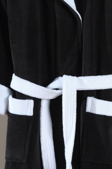 Varol Biyeli Kapşonlu Bambu Bornoz - 12