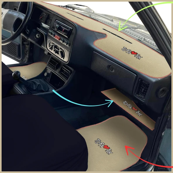 Tofaş Şahin Doğan Kartal Yüksek Torpido Halısı - Torpido Altı Sehpa Örtüsü & Oto Halı Paspas ürün görseli