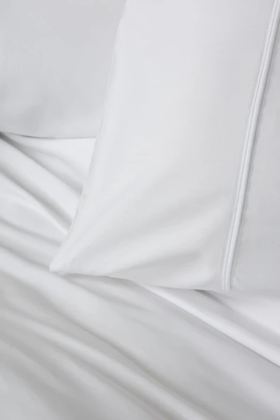 Cotton Box Silky Saten Çift Kişilik Nevresim Takımı Beyaz - Resim 2