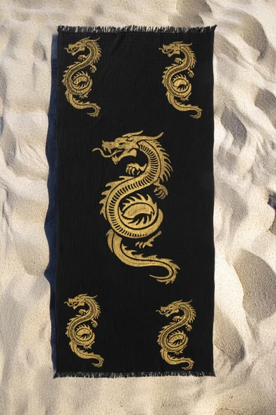 Varol Organik %100 Pamuk Müslin Peştemal - Viserion - Resim 4