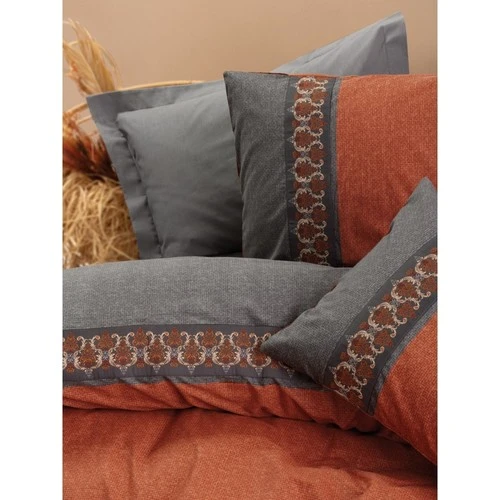 Cotton Box Folk Ark Çift Kişilik Nevresim Takımı Tamaya Kiremit - Resim 2