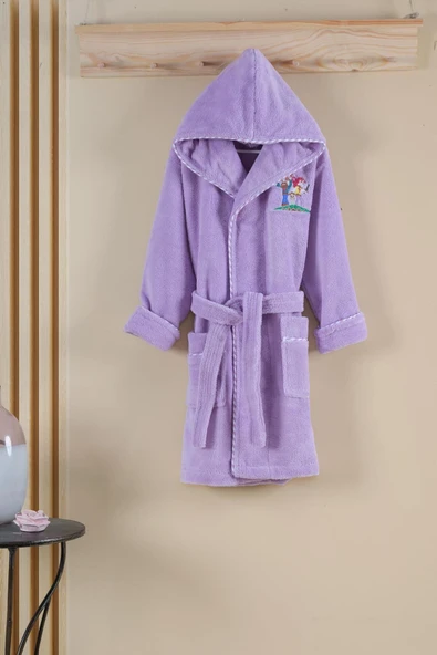 Varol Bambu Nakışlı Çocuk Bornozu - M.Craft