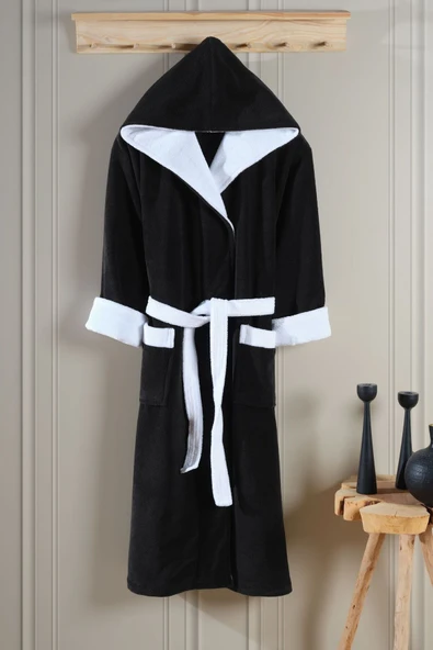 Varol Biyeli Kapşonlu Bambu Bornoz - 2