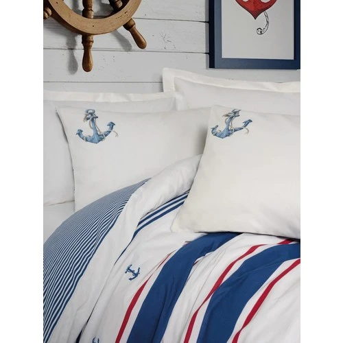 Cotton Box Maritime Tek Kişilik Nevresim Takimi Brine Ekru - Resim 2