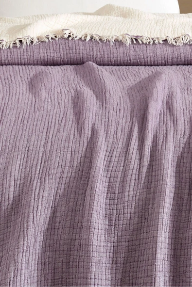 Varol Tek Kişilik 5 Katlı %100 Pamuk Müslin Yatak Örtüsü - Resim 2