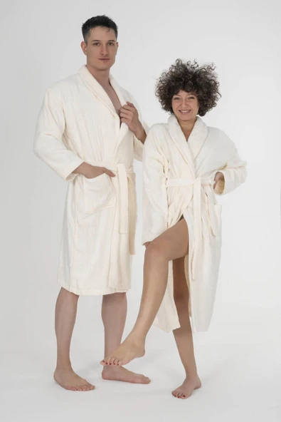 Varol Bukle Gramajlı Bambu Unisex Bornoz - Resim 4