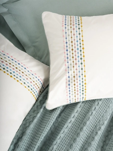 Cotton Box Aura Çift Kişilik Pike Takımı Pebble Mint - Resim 3