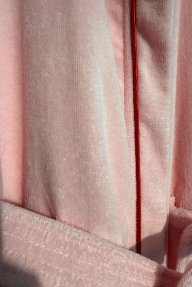 Varol Kapüşonlu %100 Pamuk Kadife Çocuk Bornozu - Resim 3